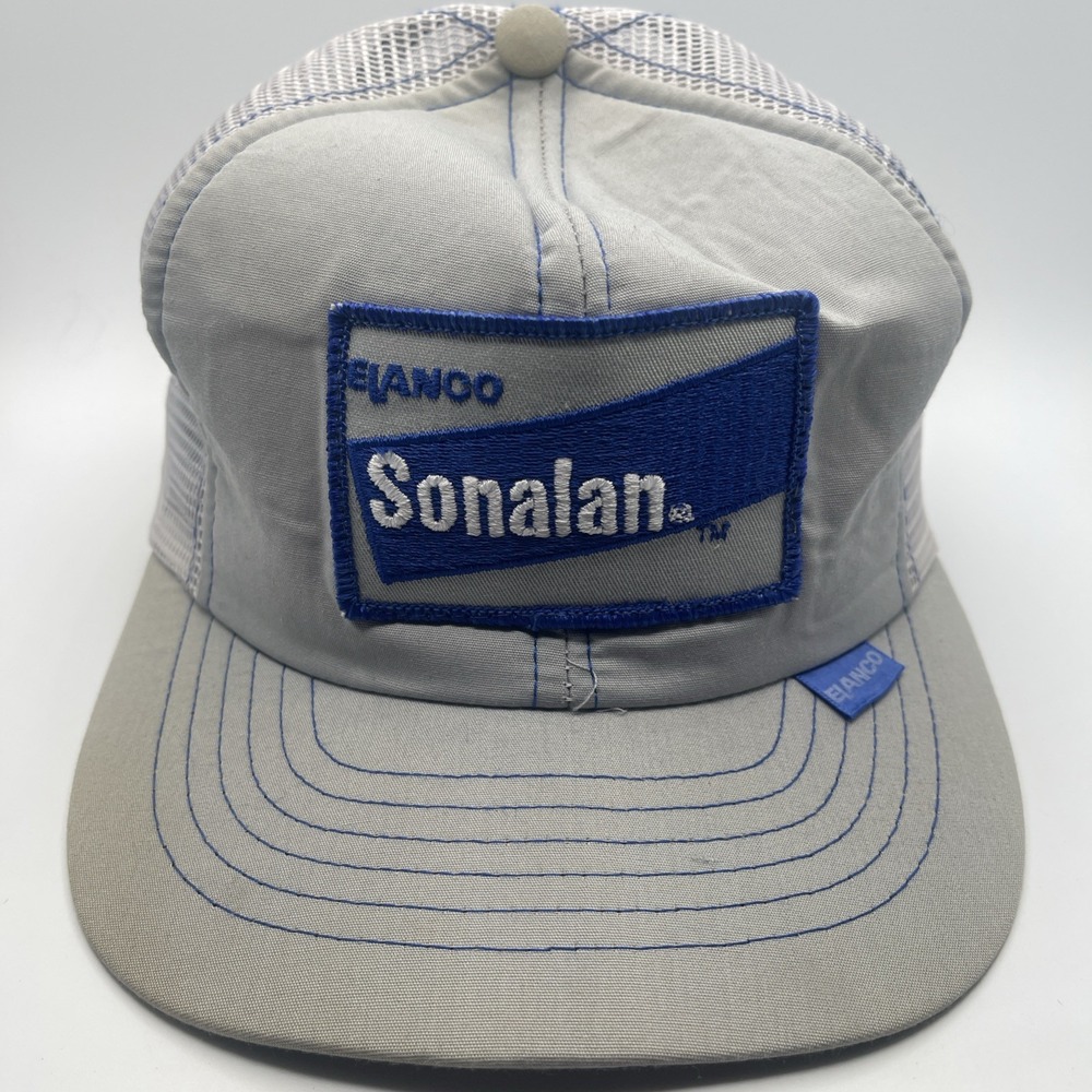 Vintage Swingster Trucker Hat Snap Back USA Elanco Sonalan Patch 80s 90s